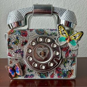 Betsey Johnson Silver Multicolor Crossbody Bag